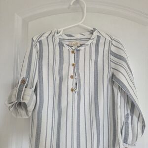 Kids Blue Stripe Button-Down Shirt